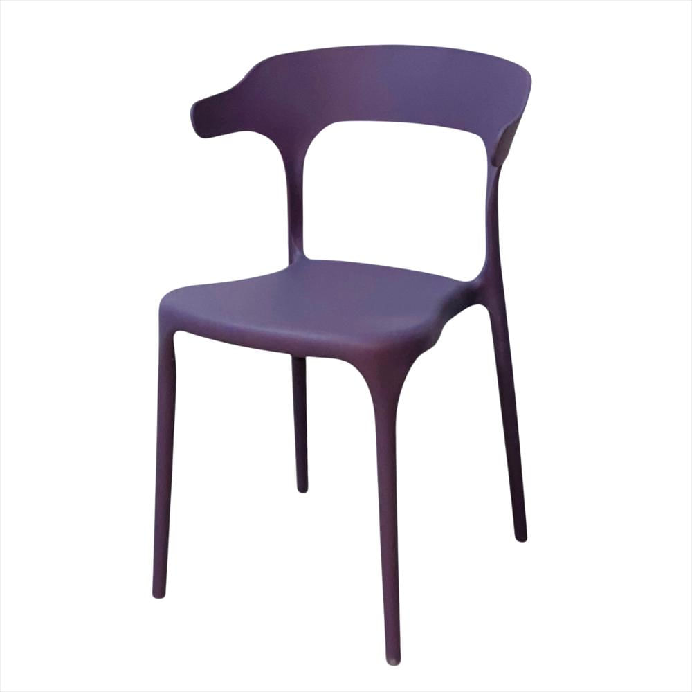 Set X2 Sillas En Polipropileno Genova Color Morado img #3