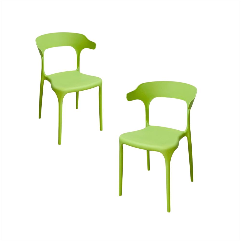 Set X2 Sillas En Polipropileno Genova Color Verde img #1