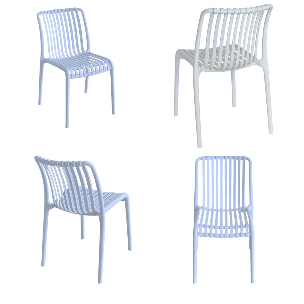 Set X4 Sillas Bistro En Polipropileno Color Blanco img #1