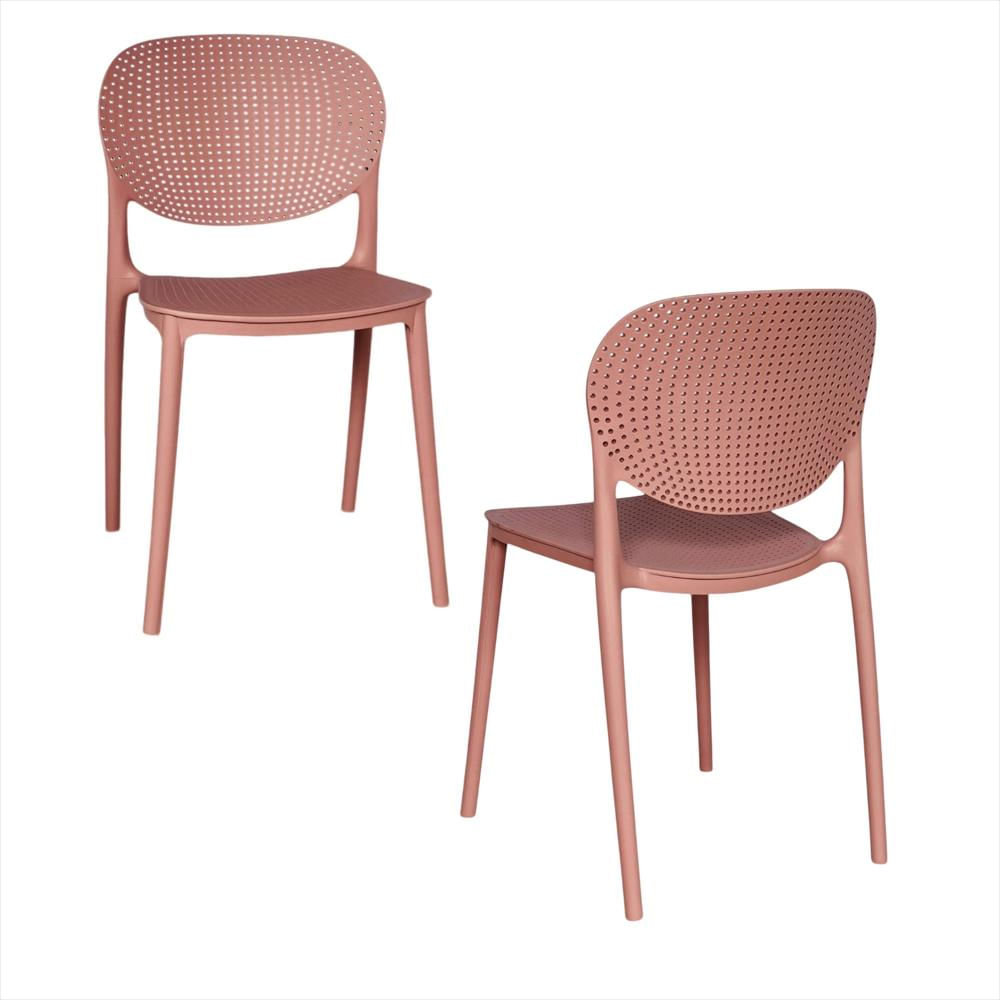 Set X2 Sillas Monza En Polipropileno Color Rosa img #1