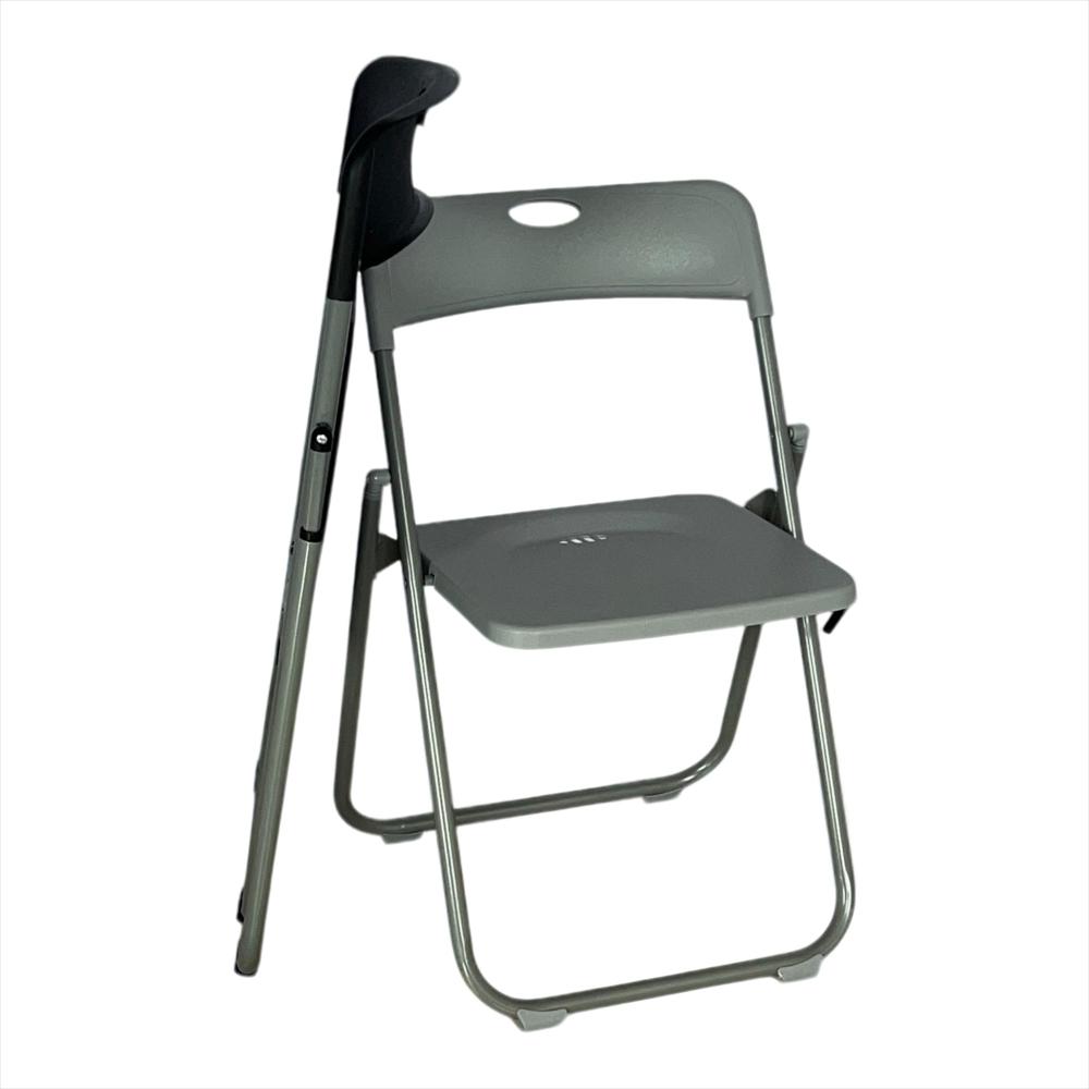 Set X2 Sillas Plásticas Plegables Reforzadas Color Gris img #4