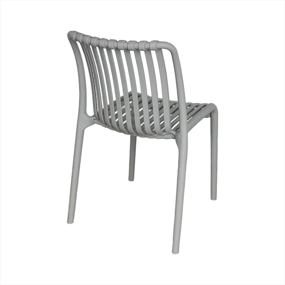 Set X4 Sillas Bistro En Polipropileno Color Gris img #3