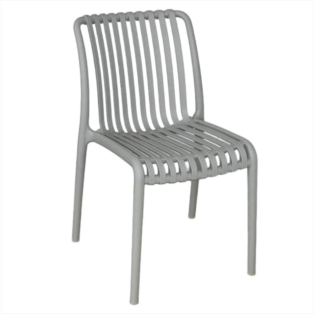 Set X4 Sillas Bistro En Polipropileno Color Gris img #4
