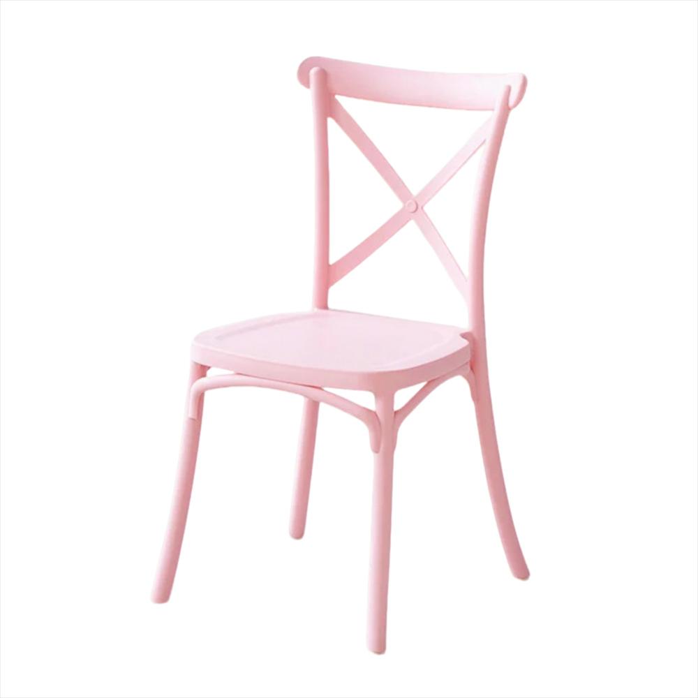 Set X2 Sillas Tipo Crossback Para Niños Color Rosa img #2