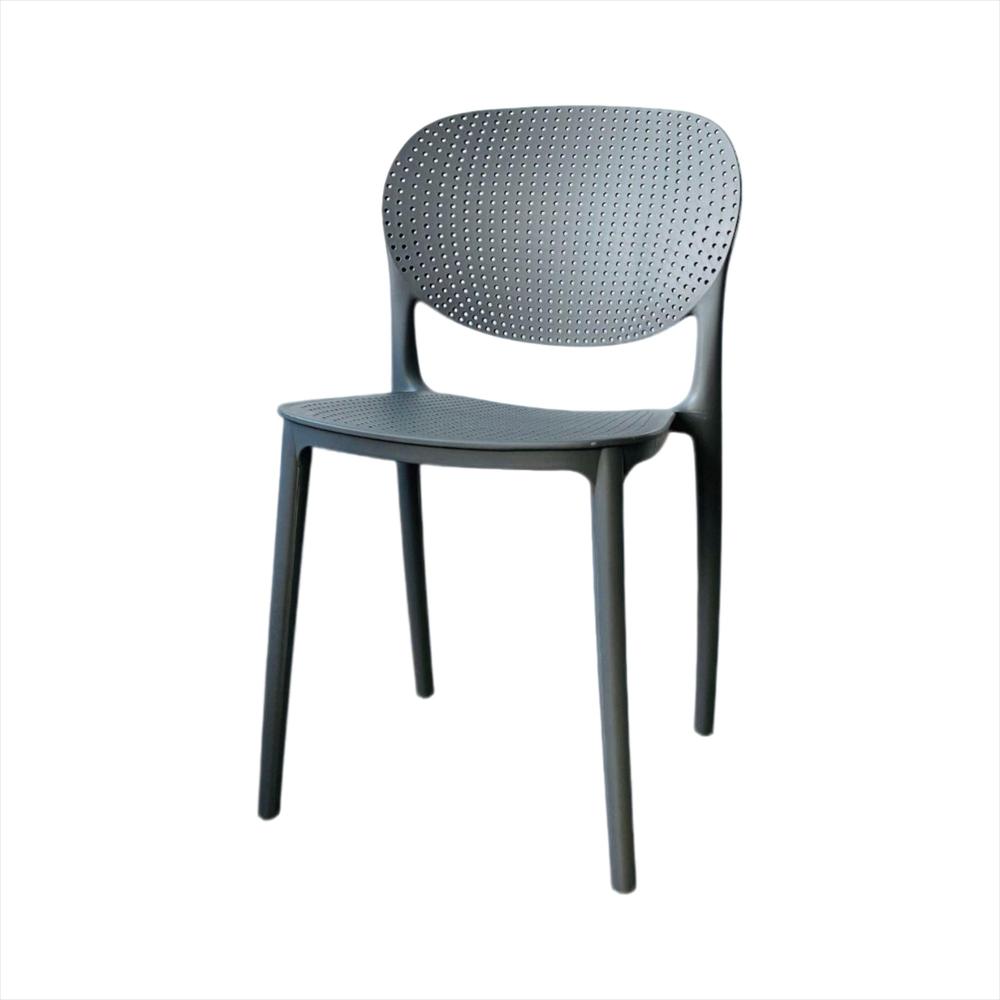 Set X4 Sillas Monza En Polipropileno Color Gris img #3