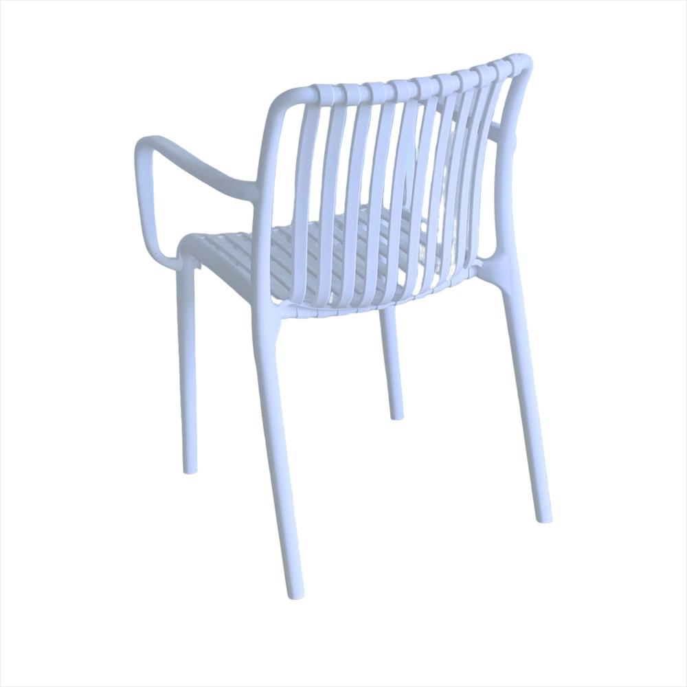 Set X2 Sillas Bistro Con Brazos En Polipropileno Color Blanco img #4