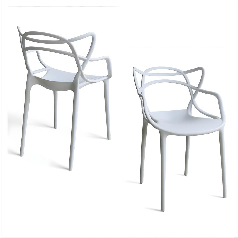 Set X2 Sillas Master En Polipropileno Color Blanco img #1