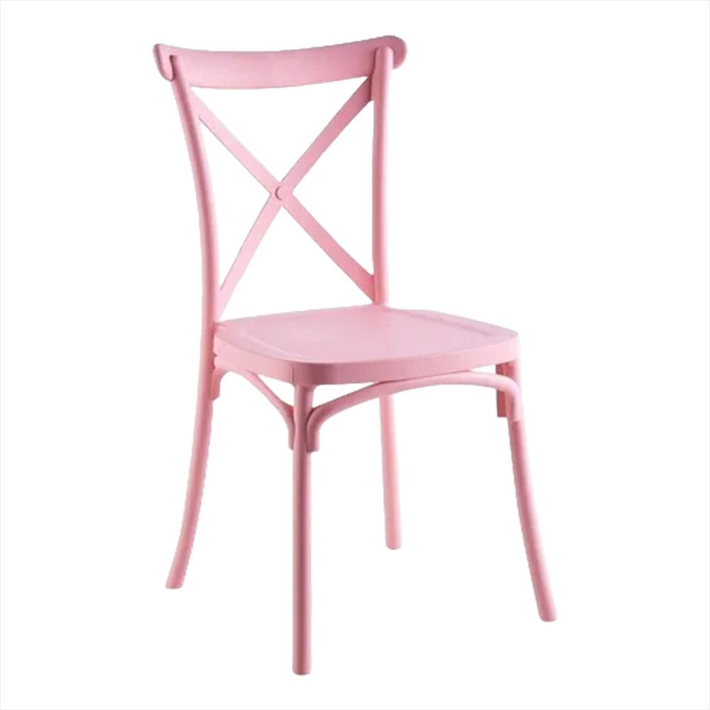 Set X4 Sillas Tipo Crossback Para Niños Color Rosa img #4