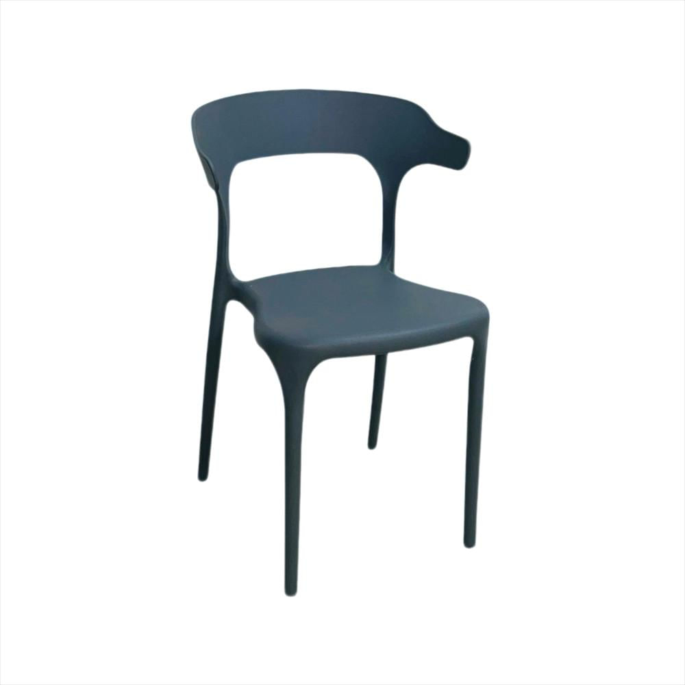 Silla En Polipropileno Genova Color Gris Oscuro img #1