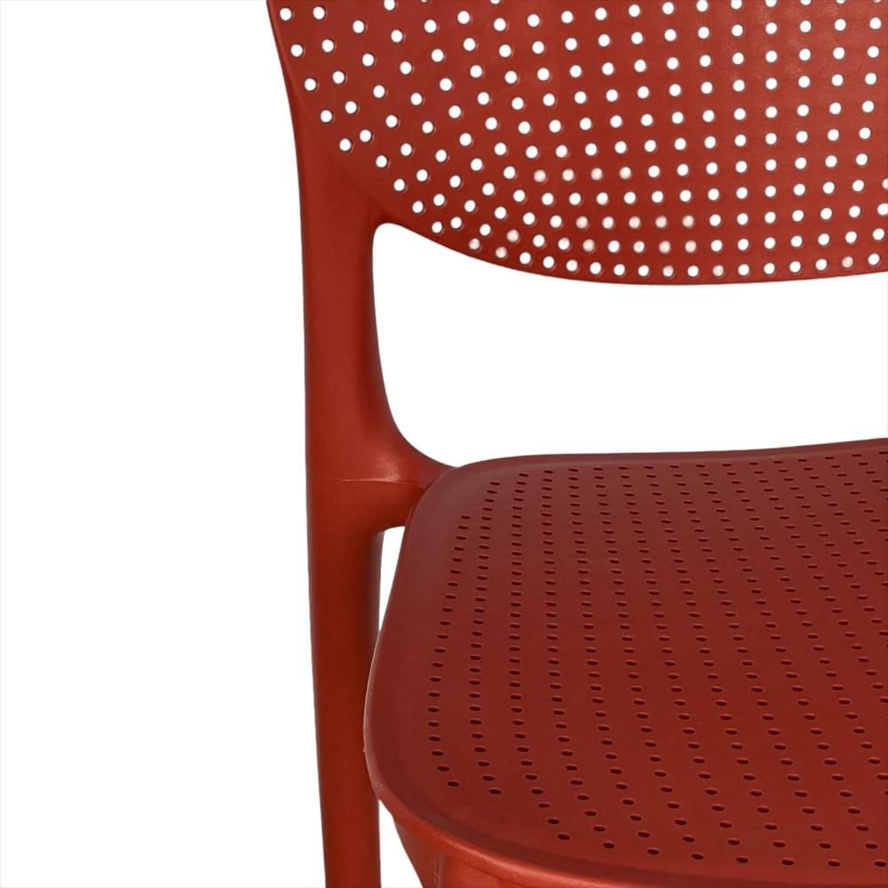 Set X4 Sillas Monza En Polipropileno Color Rojo img #5