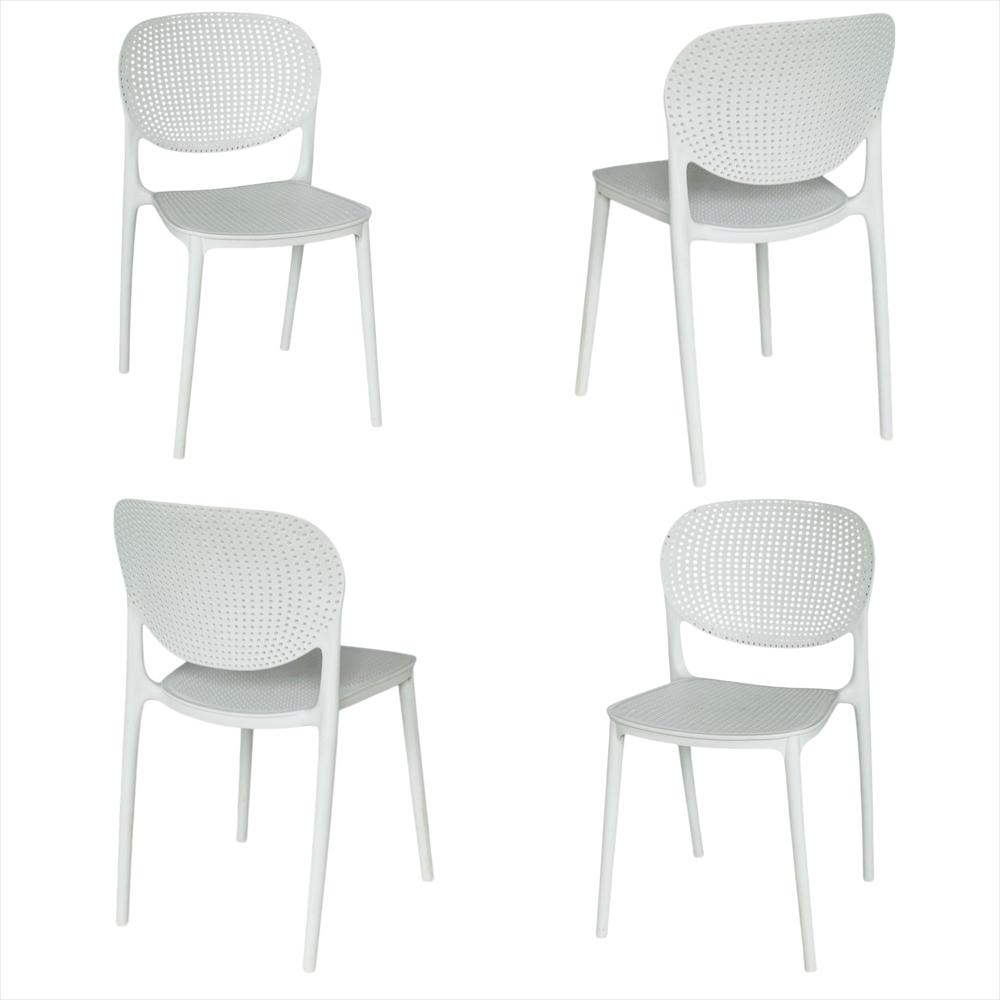 Set X4 Sillas Monza En Polipropileno Color Blanco img #1