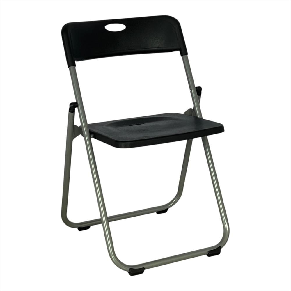 Silla Plástica Plegable Reforzada Color Negro img #1