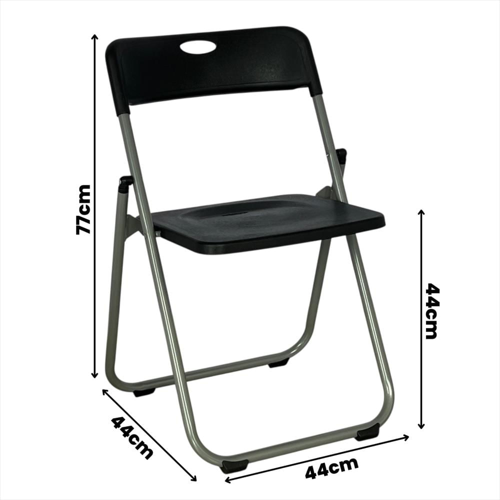 Silla Plástica Plegable Reforzada Color Negro img #3