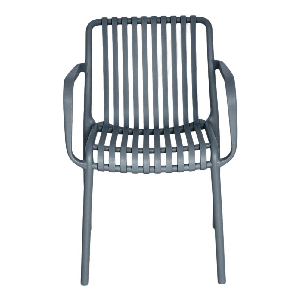 Silla Bistro Con Brazos En Polipropileno Color Gris img #1