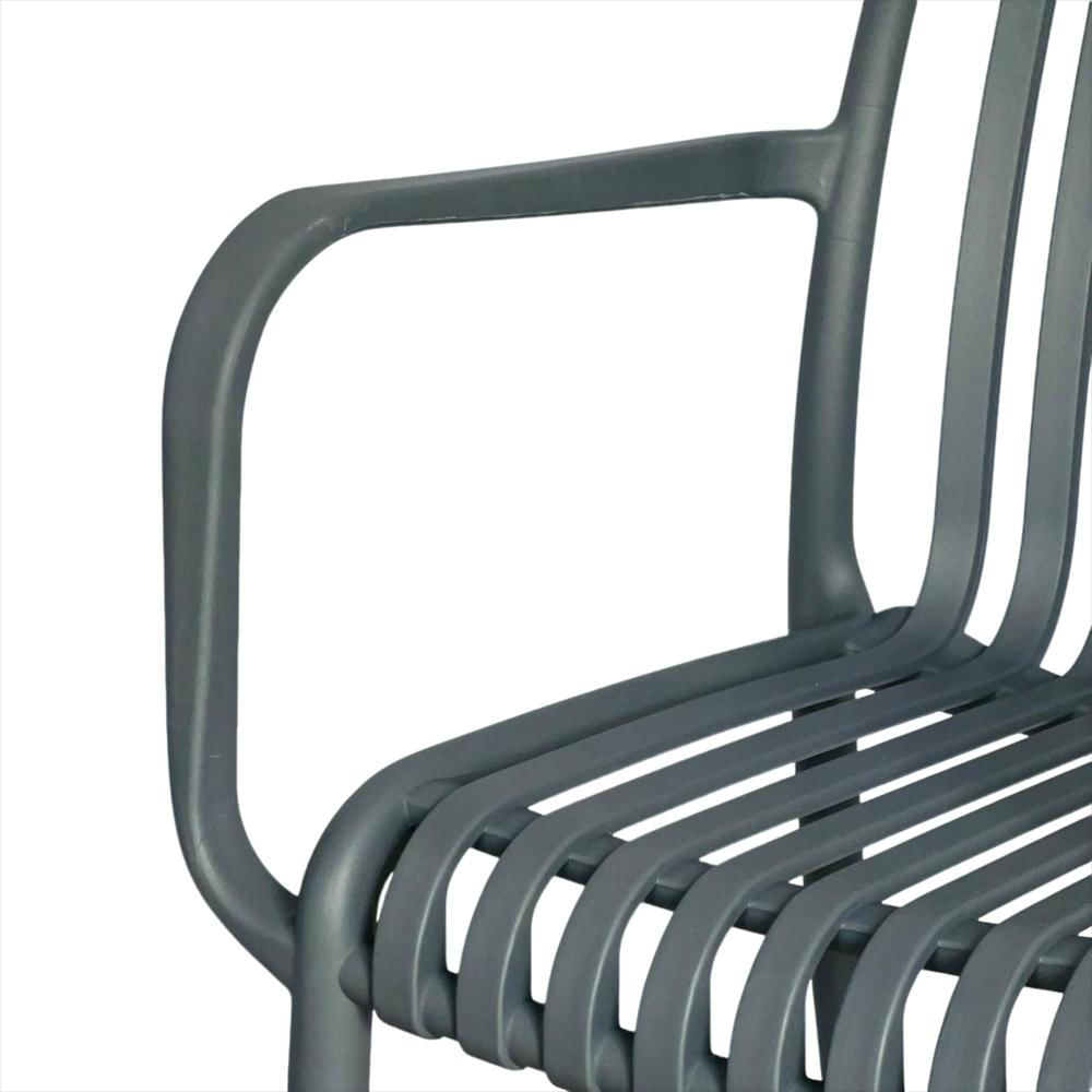 Silla Bistro Con Brazos En Polipropileno Color Gris img #4