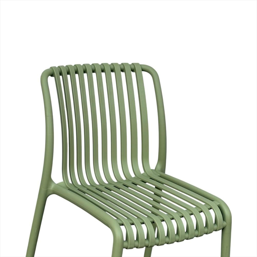 Silla Bistro En Polipropileno Color Verde img #2