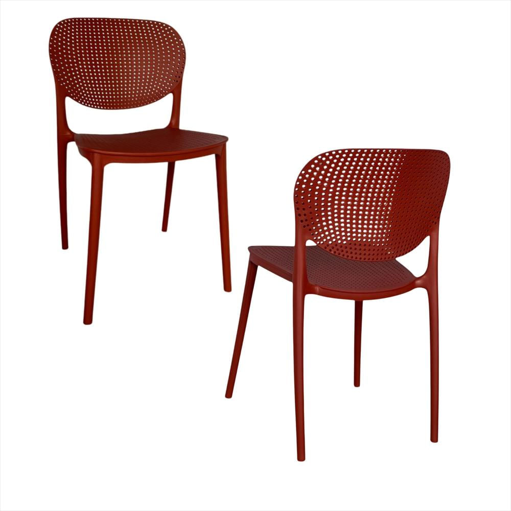 Set X2 Sillas Monza En Polipropileno Color Rojo img #1