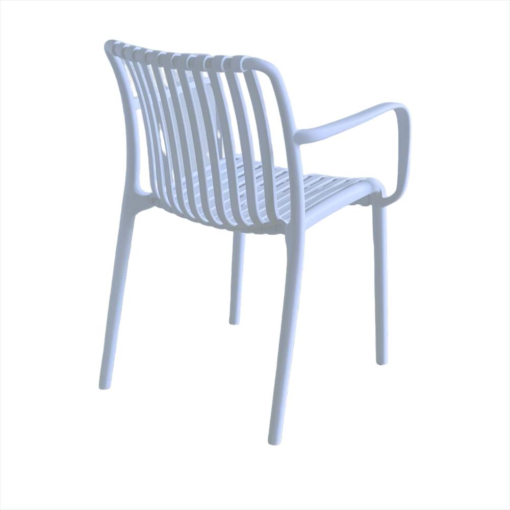 Set X4 Sillas Bistro Con Brazos En Polipropileno Color Blanco img #4