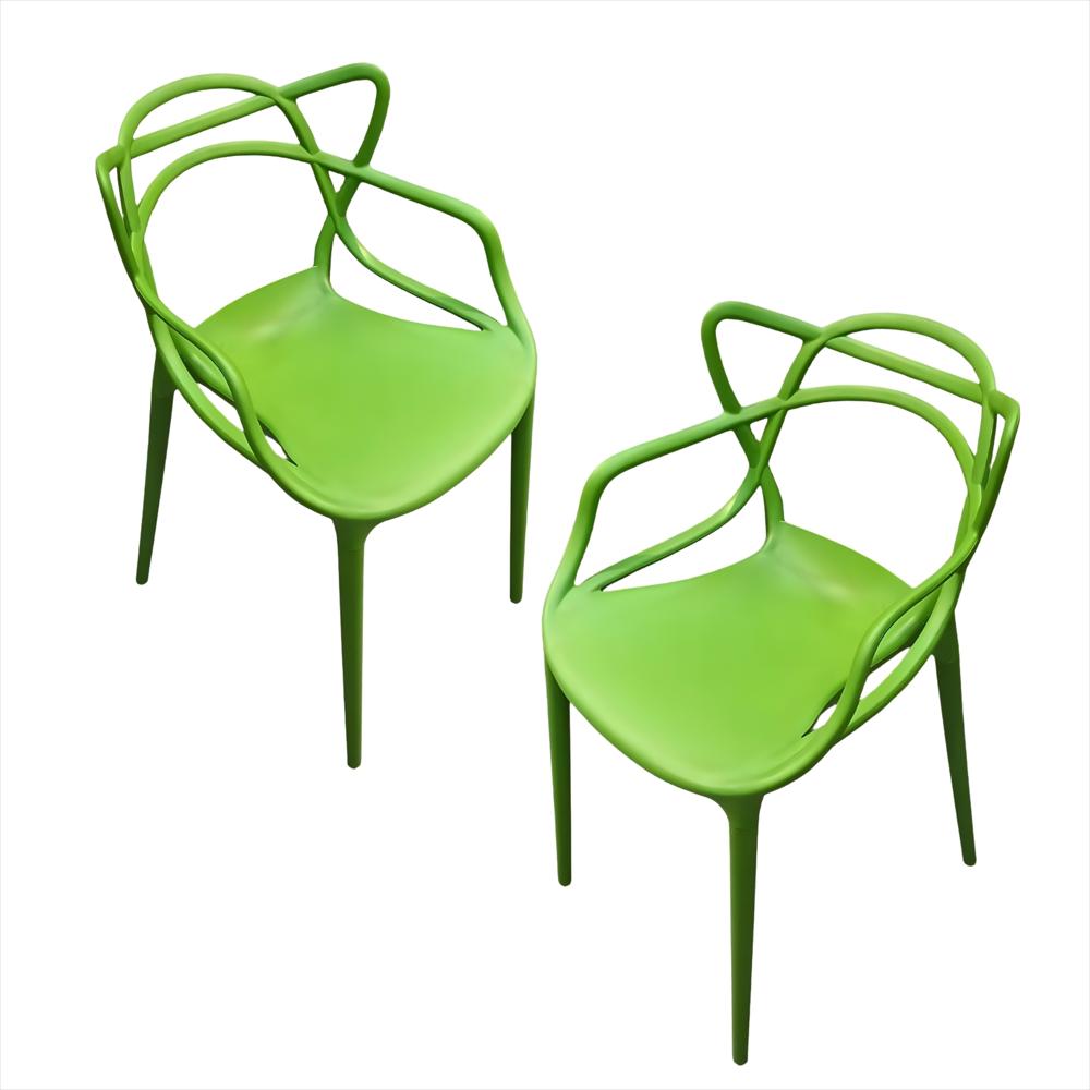 Set X2 Sillas Master En Polipropileno Color Verde img #1