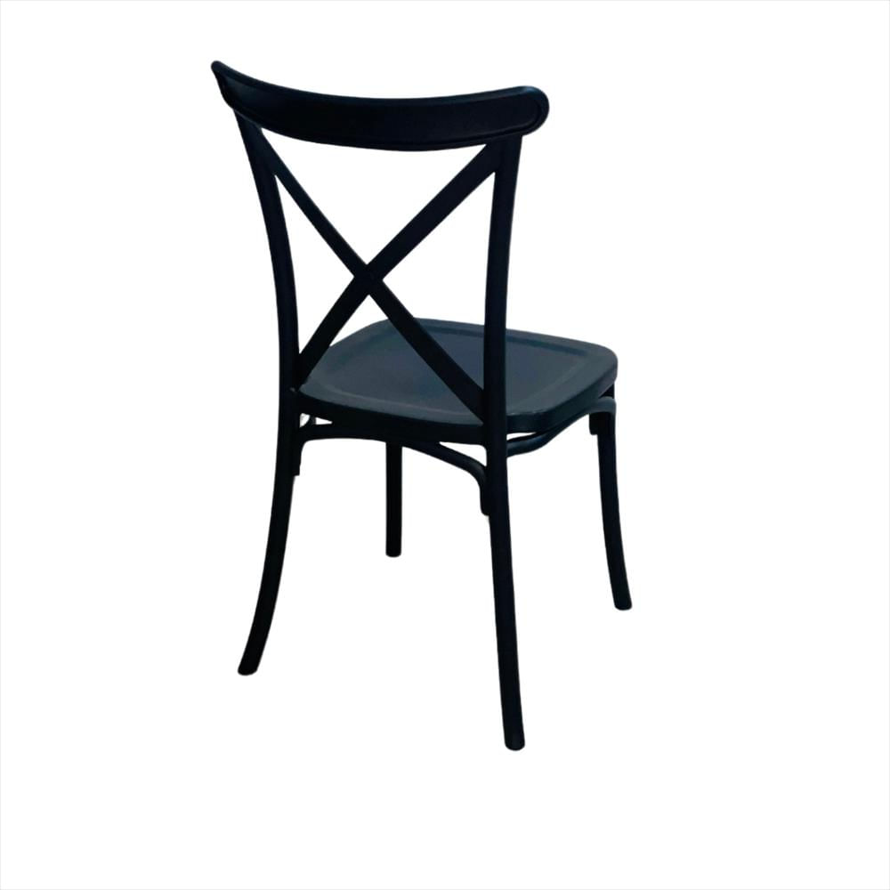 Silla En Polipropileno Tipo Crossback Color Negro img #2