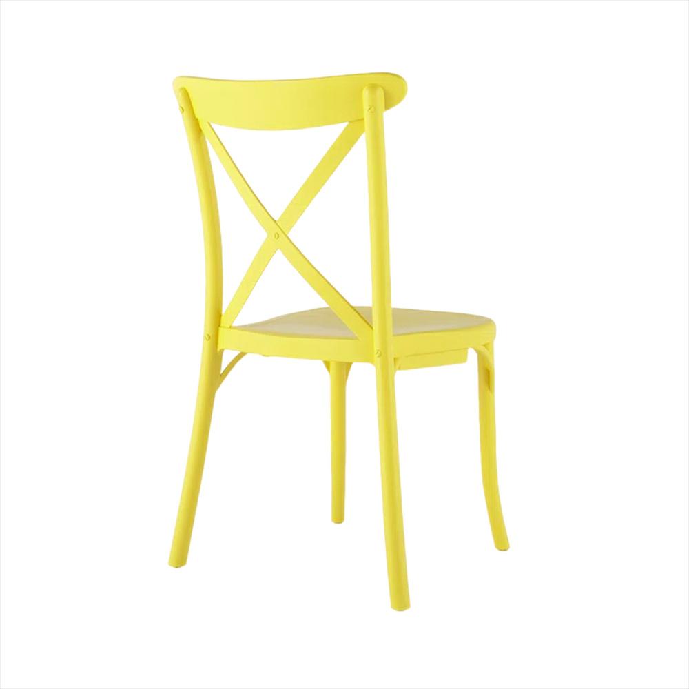 Set X2 Sillas Tipo Crossback Para Niños Color Amarillo img #5