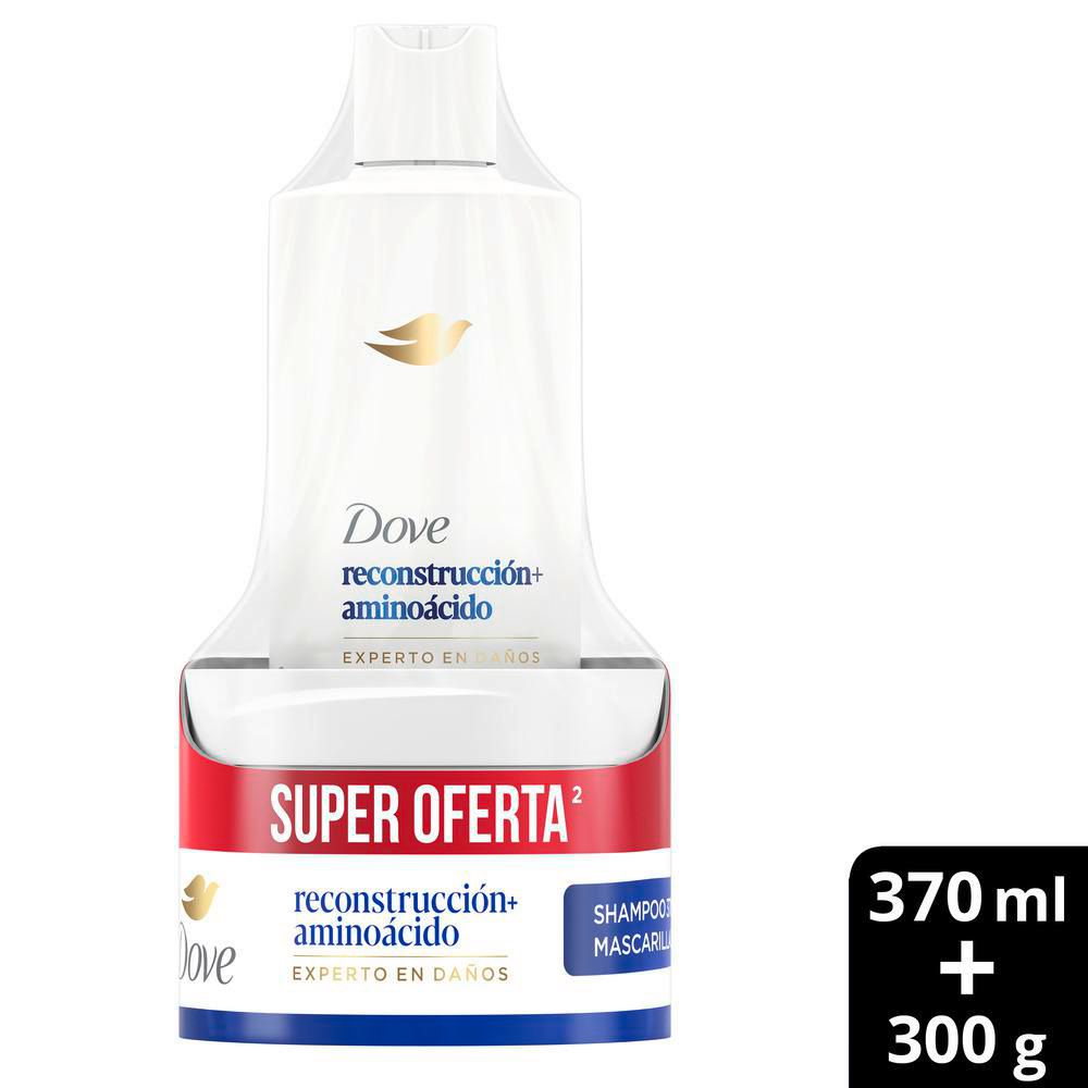 Shampoo Y Tratamiento Mascarilla  DOVE Reconstrucción Completa Aminoacidos (370  ml) img #2