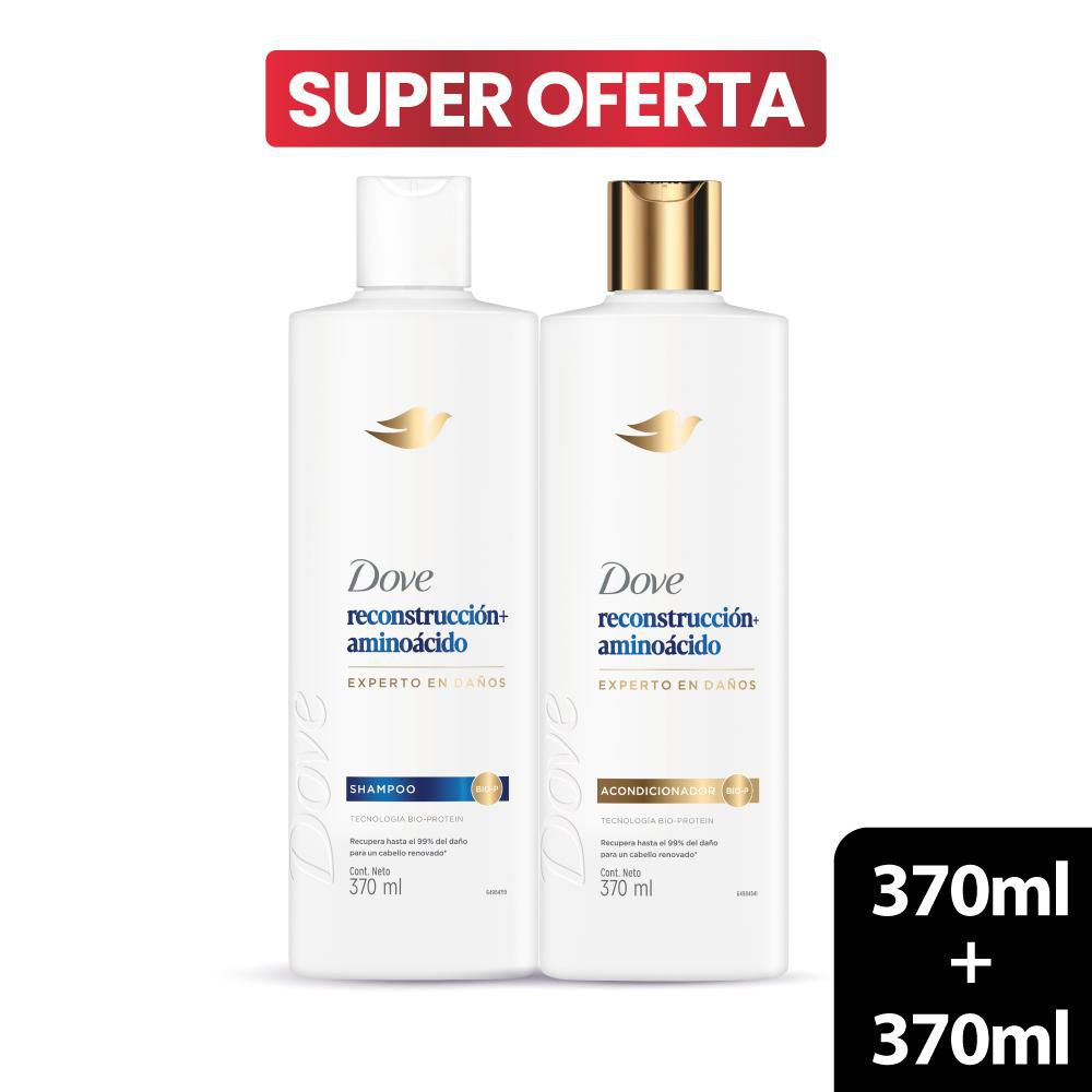 Shampoo Y Acondicionador  DOVE Reconstrucción Completa Aminoacidos (370  ml)