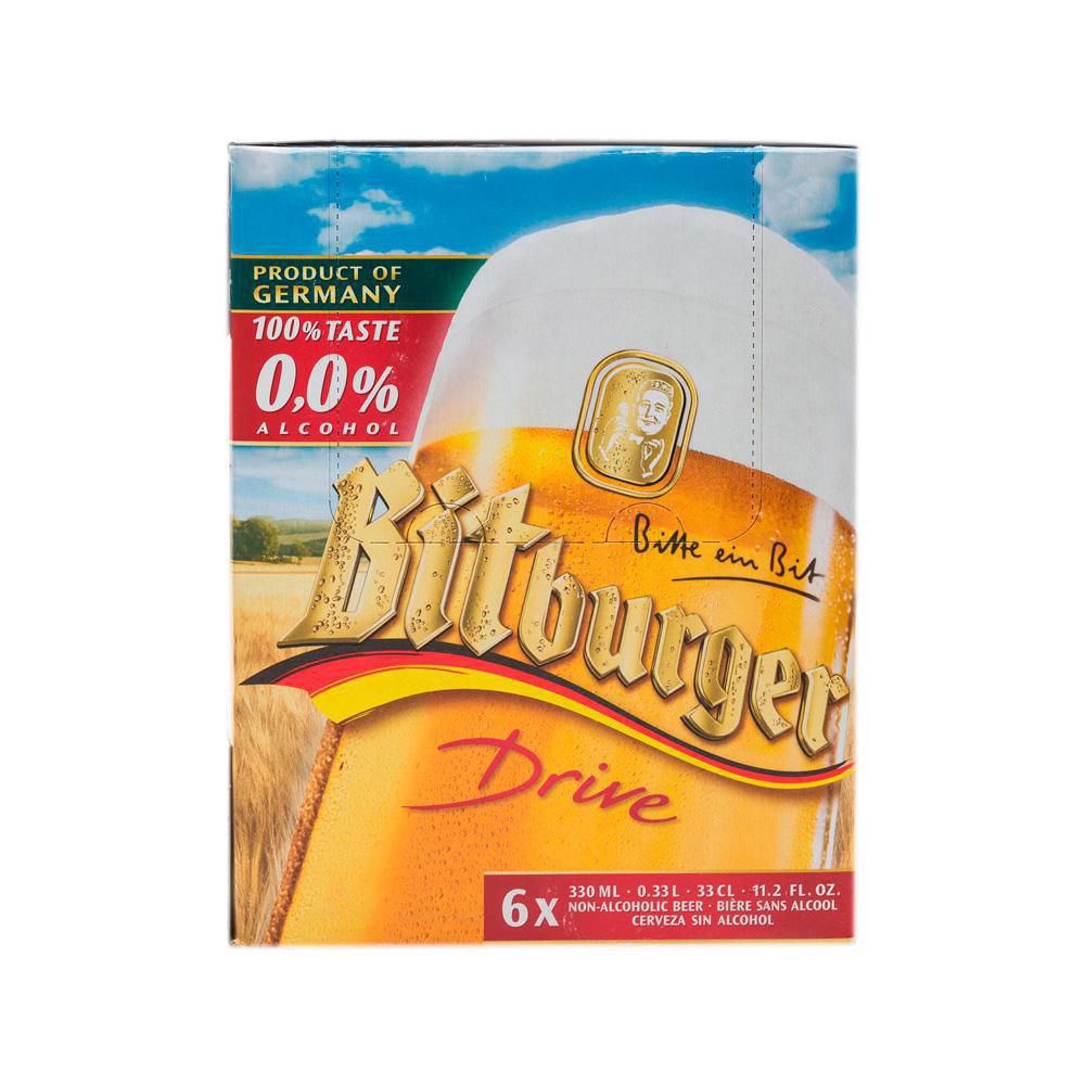 Cerveza BITBURGER CERVEZA DRIVE SIXPACK (1980  ml)