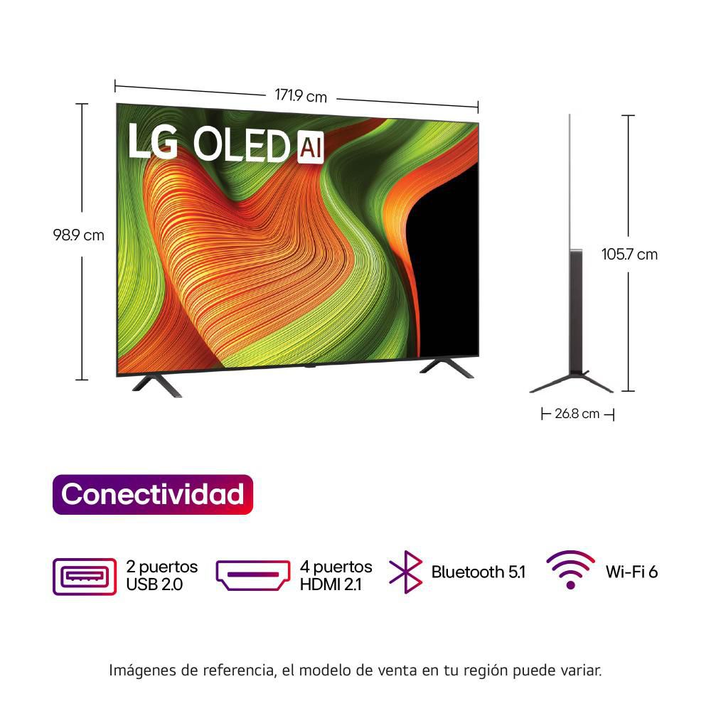 Televisor LG 77 pulgadas OLED Uhd4K Smart TV OLED77B5PSA.AWC img #8