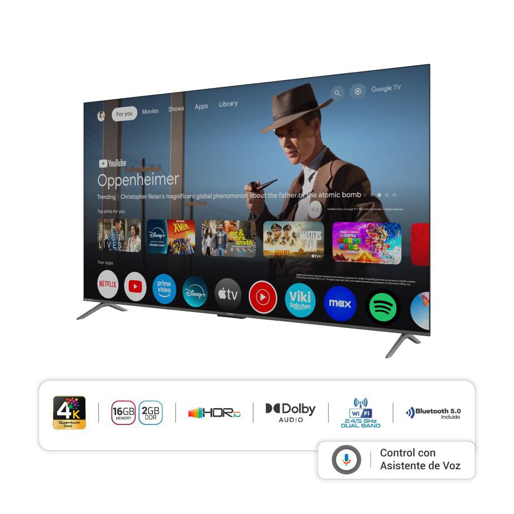 Televisor HYUNDAI 85 pulgadas QLED Uhd4K Smart TV HYLED8503QG img #2