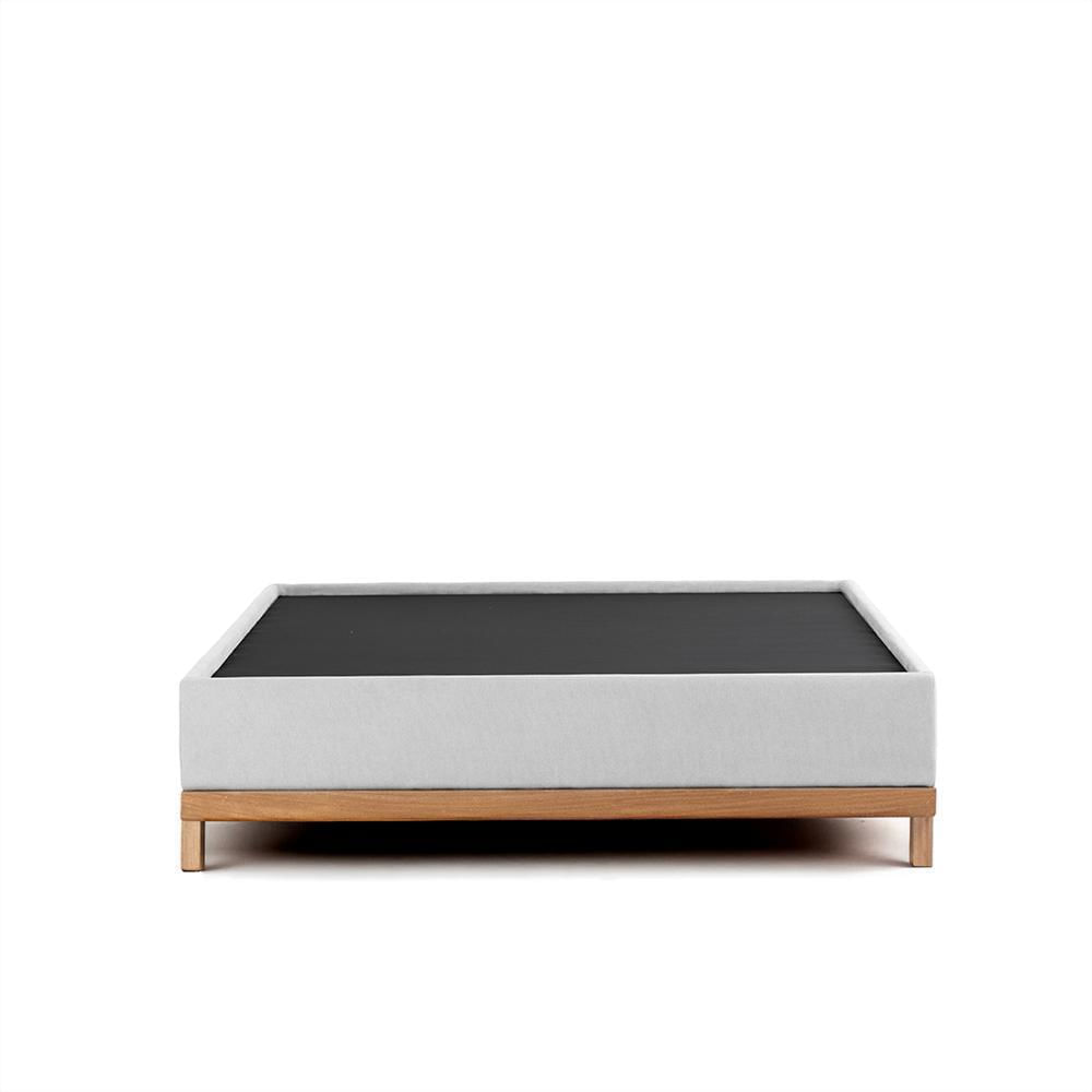 Set Base + Cabecero + Colchón Prime Royal Cloud Doble Gris Claro Essenza img #3