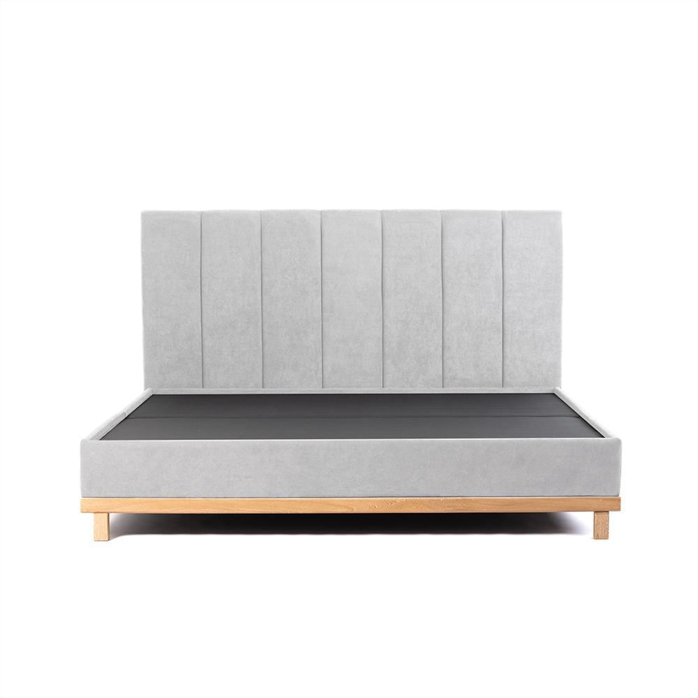 Set Base + Cabecero + Colchón Prime Royal Cloud Doble Gris Claro Essenza img #4