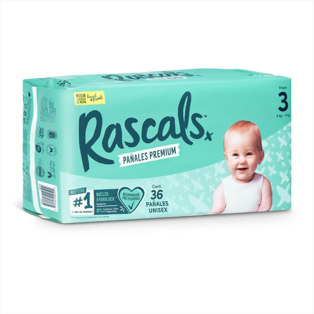 Pañales Rascals T3 X 36 Unds