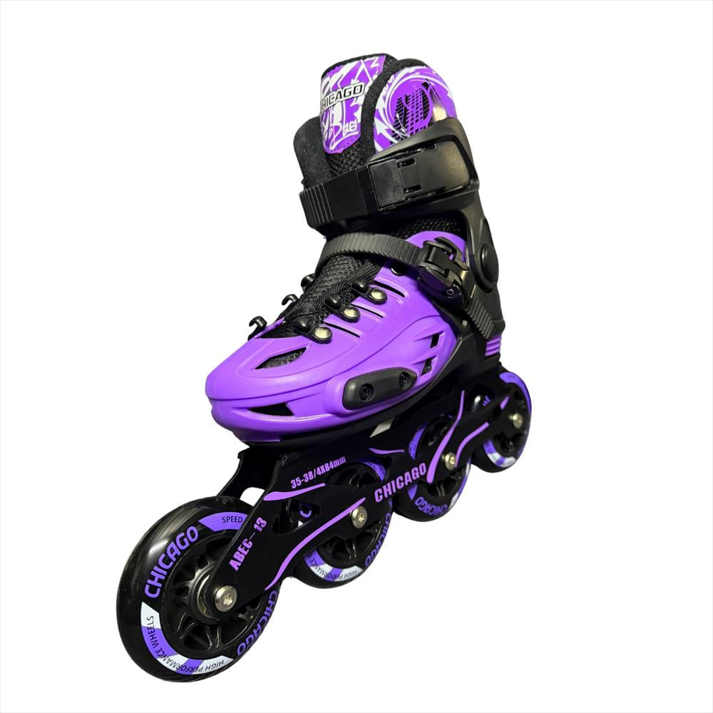 Patines En Línea Semiprofesionales Con Antichoque Talla S 29 32 Morado img #3
