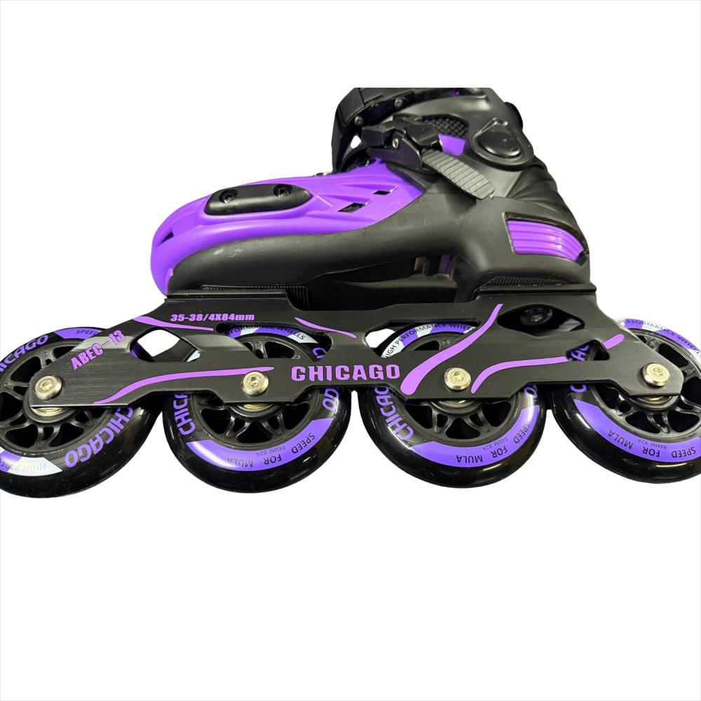 Patines En Línea Semiprofesionales Con Antichoque Talla S 29 32 Morado img #4