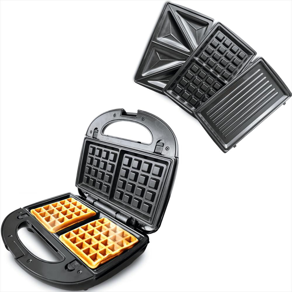 Sanduchera 3 En 1 Waflera Panini Acero Inoxidable img #1