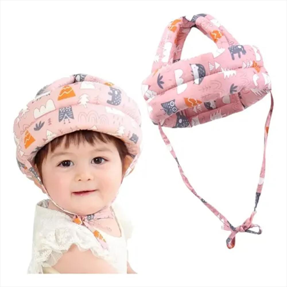 Gorro De Protección Anti Golpes Para Bebé Color Rosa img #1