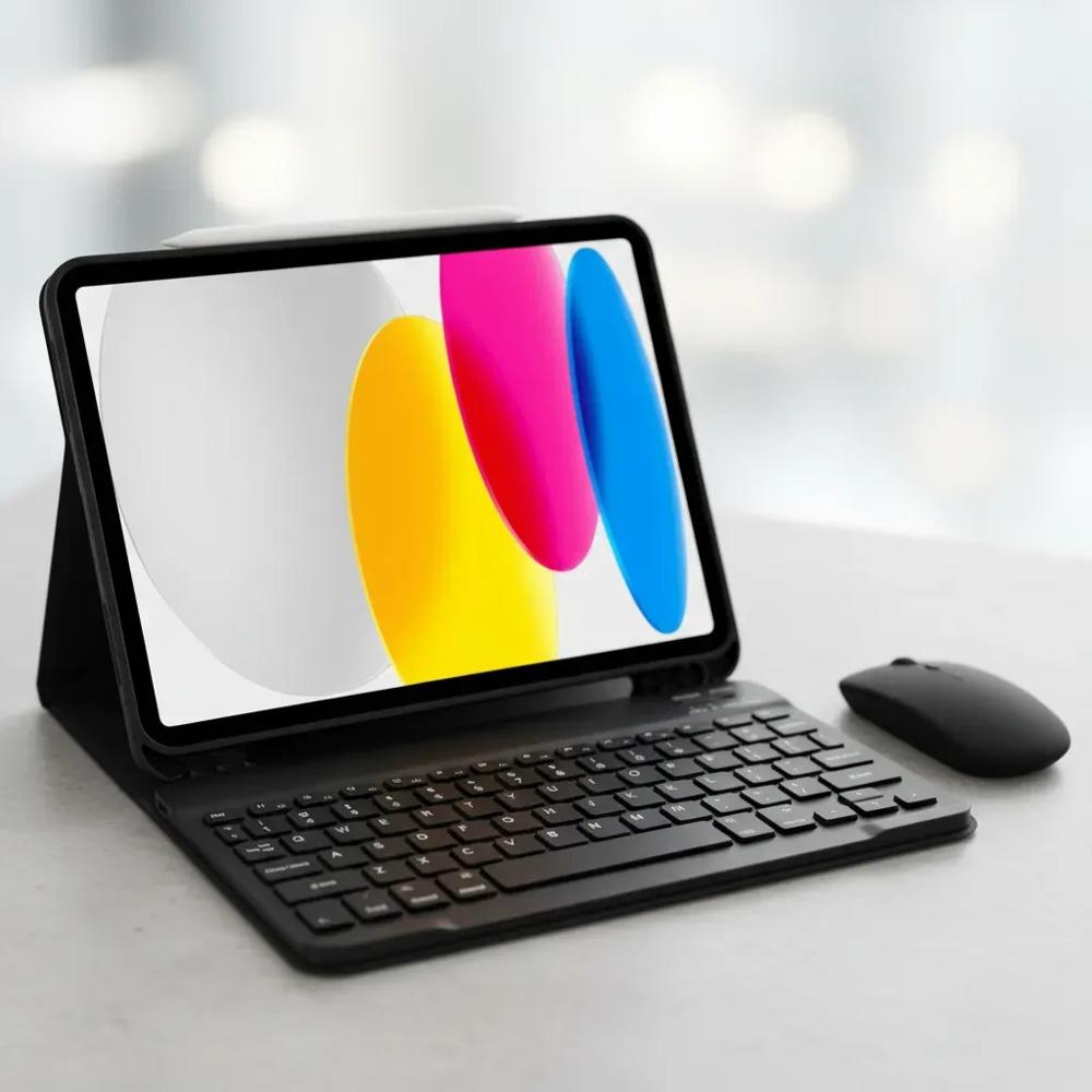 Estuche Teclado Samsung S10/S9/S8/S7 Negro +Mouse+Vidrio+Lapiz img #5