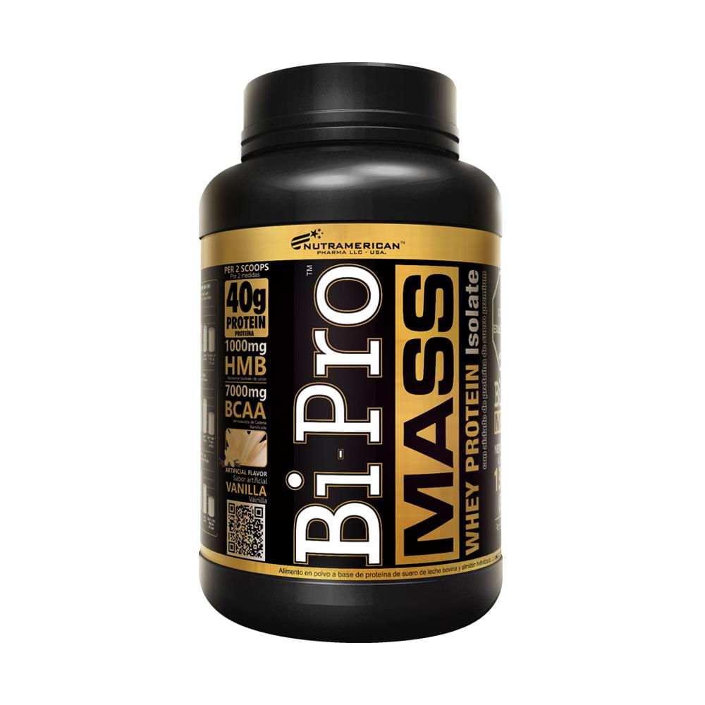 Proteina Con Hmb Con Bcaa Bipro Mass Vainilla 3 Lb 1368 G