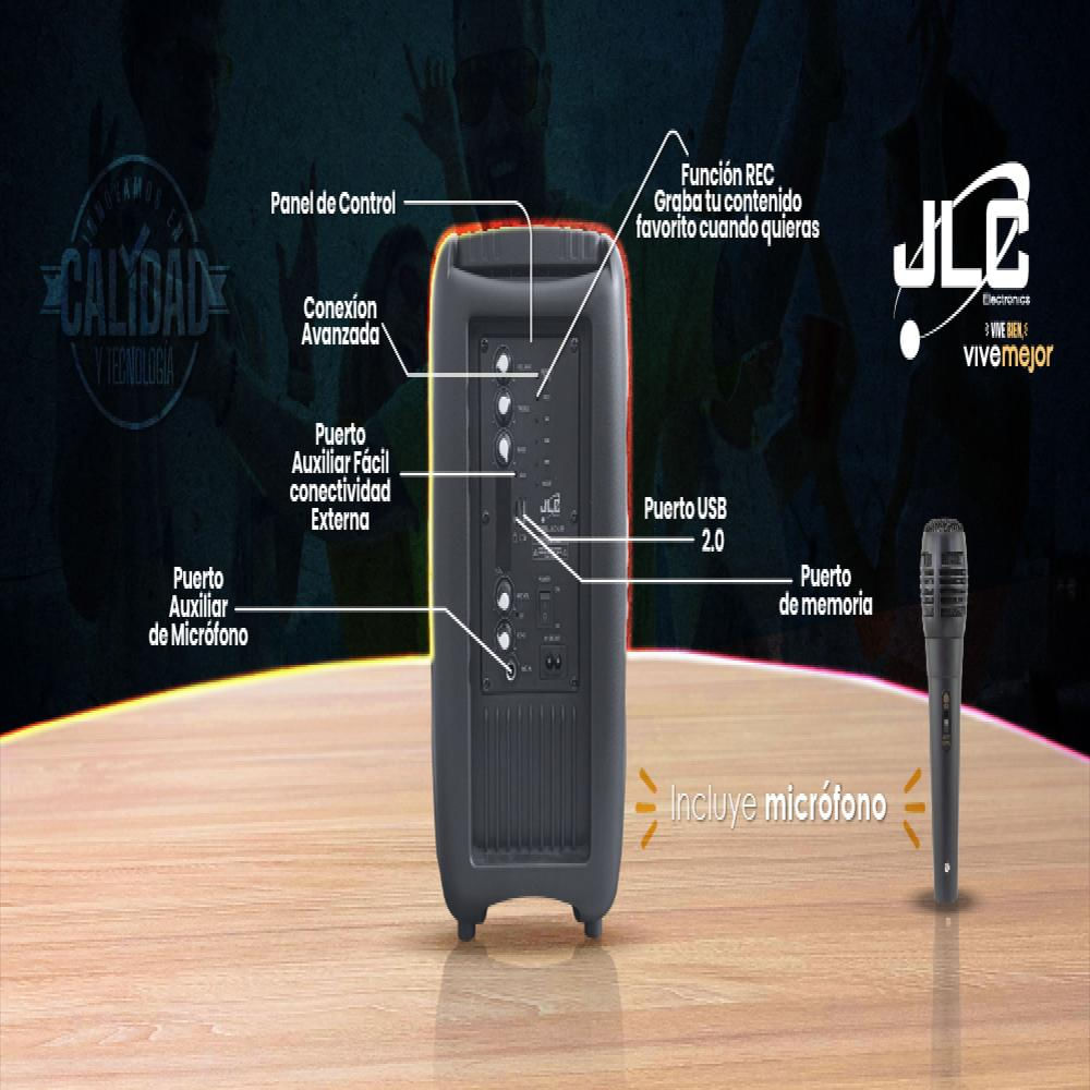 Parlante Jlc 10W Watts Rms Bluetooth 5.0 Incluye Micrófono Y Tws Ref. Jlc L189 img #2