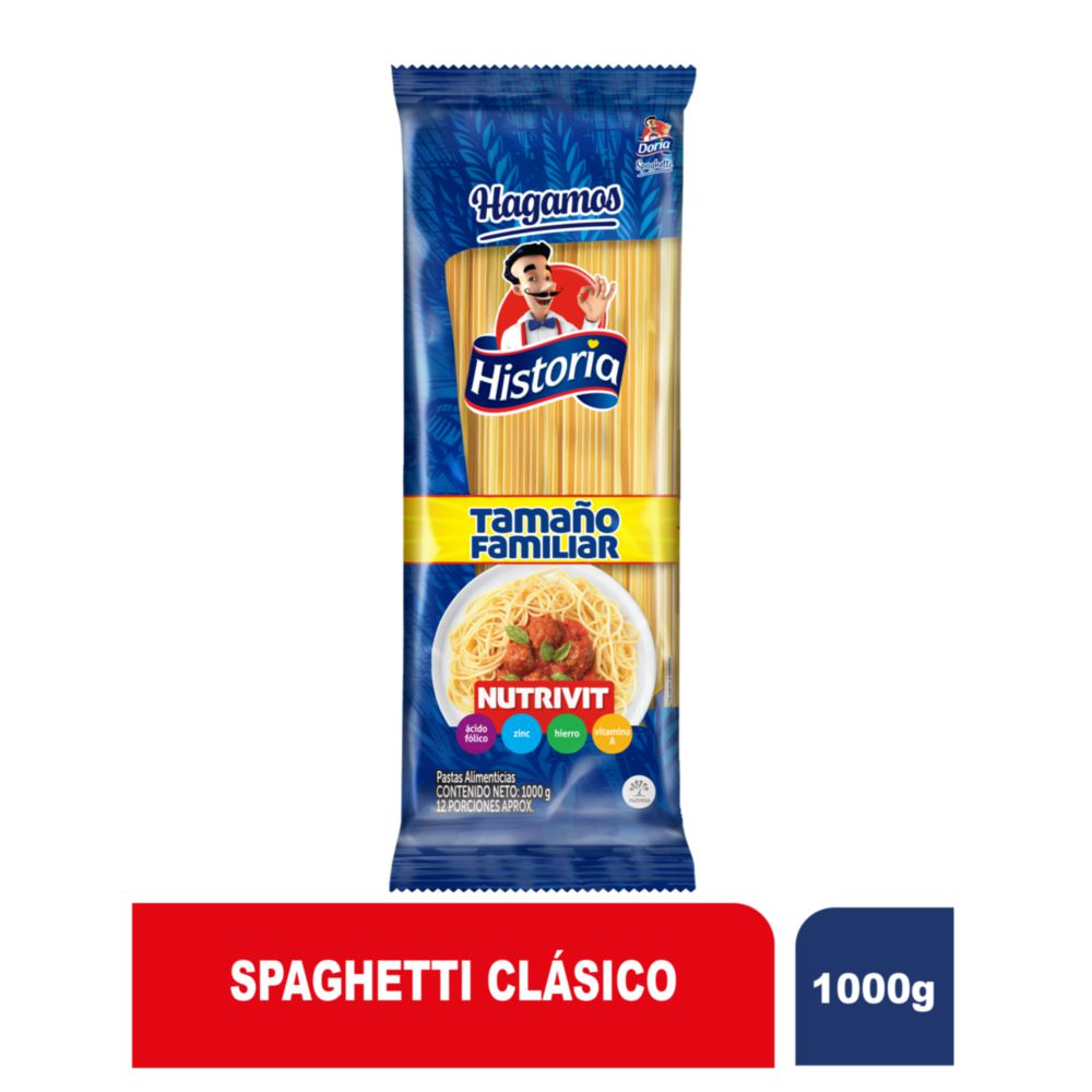 Pastas DORIA spaghetti clásico (1000  gr)