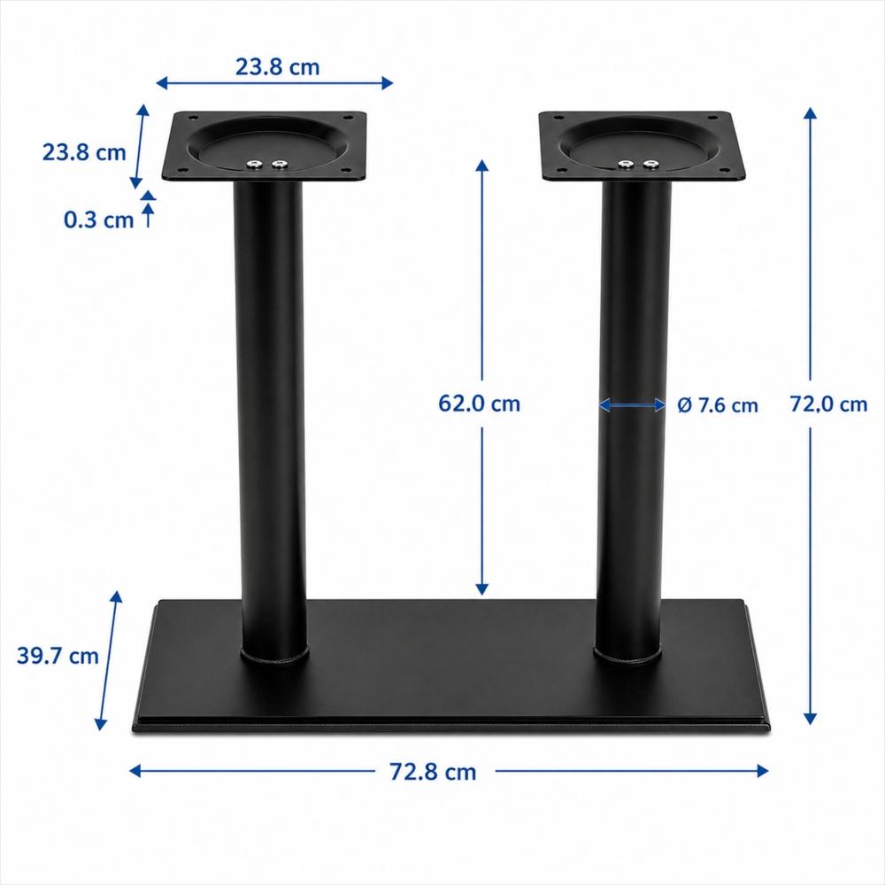 Estructura Metálica Para Mesa Rectangular Con Doble Apoyo img #4