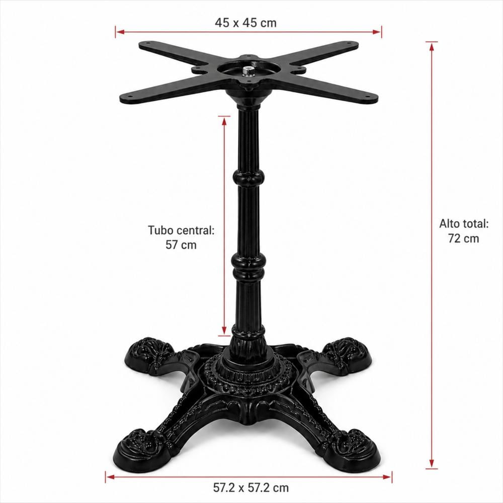 Estructura Metálica Para Mesa Estilo Vintage Ornamental img #4