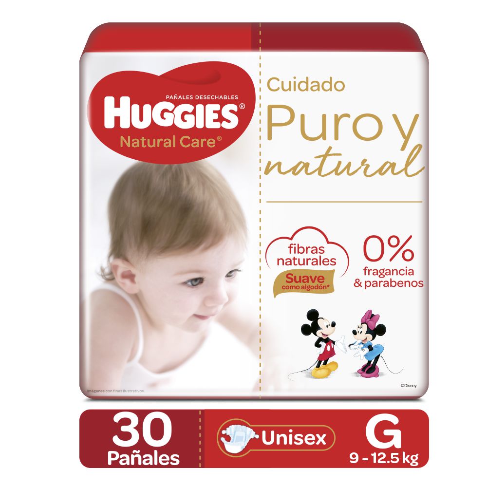Pañales HUGGIES natural care etapa 3  G  (1  und)