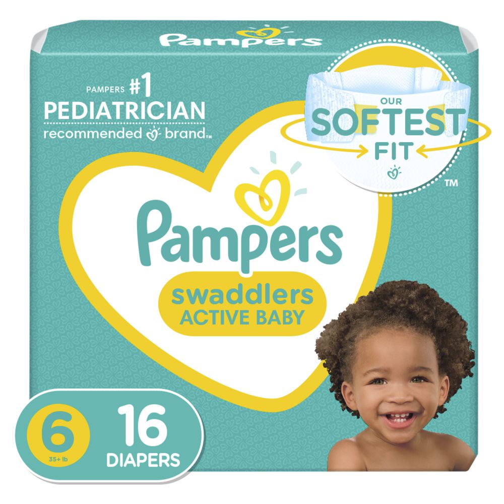 Pañales PAMPERS MARCA EXCLUSIVA suave etapa 6 (16  und)