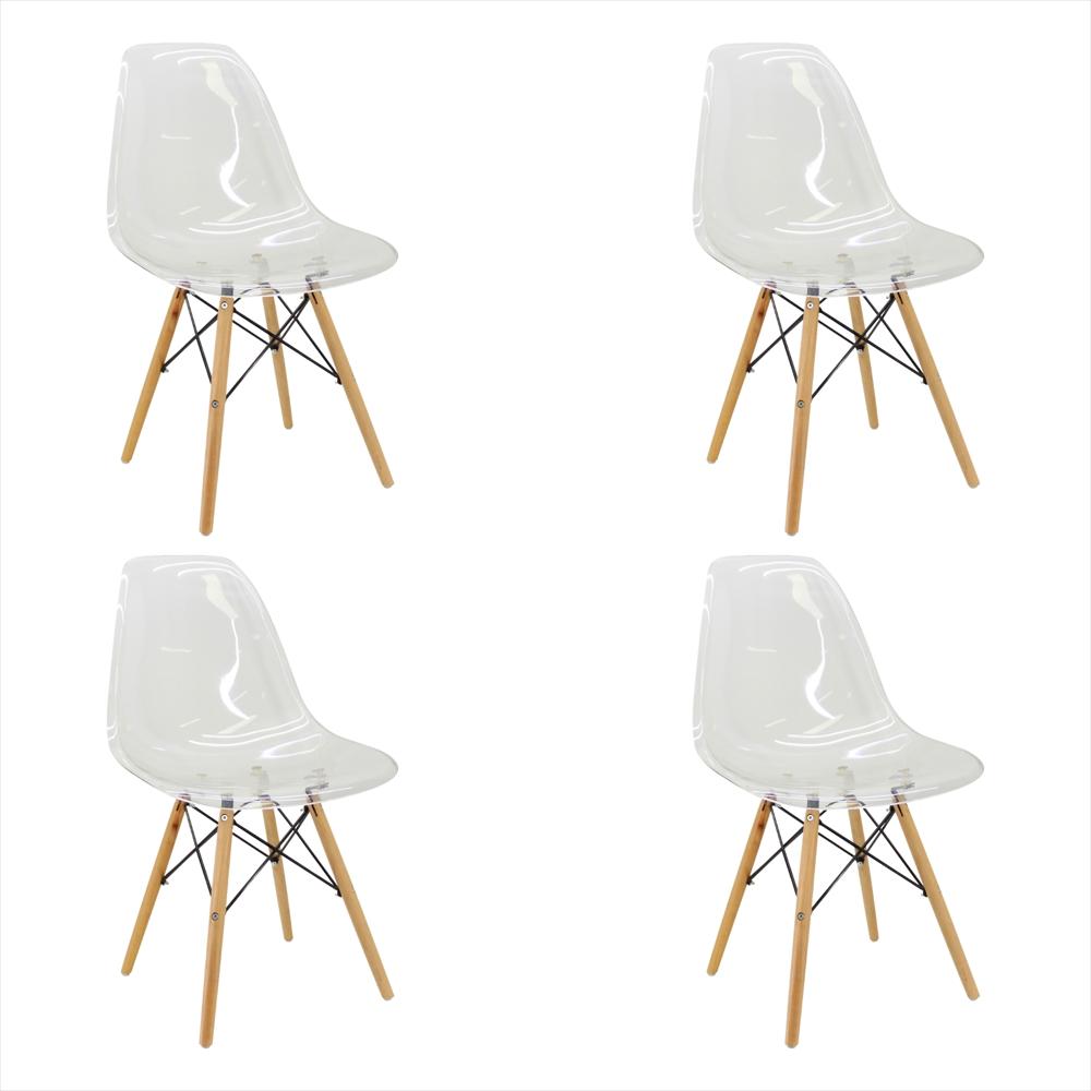 Set X4 Sillas Eames Transparentes img #1