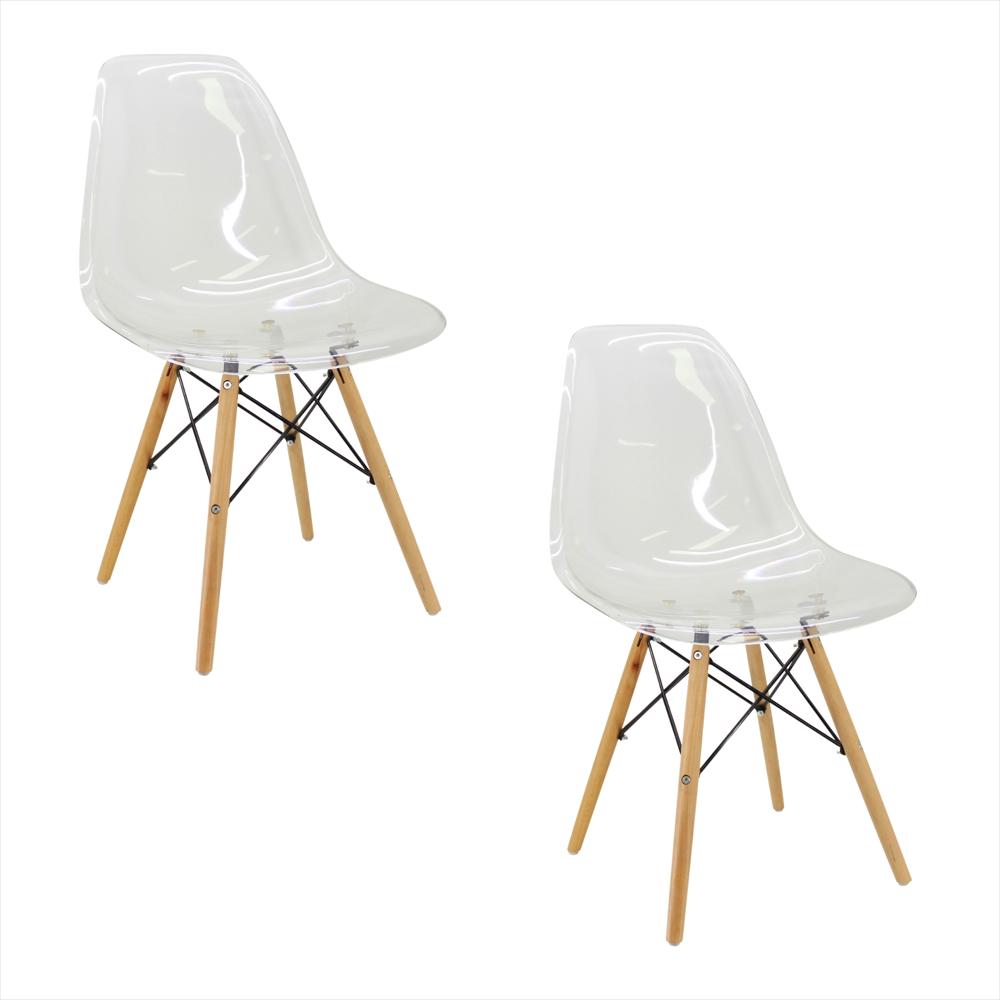 Set X2 Sillas Eames Transparentes img #1