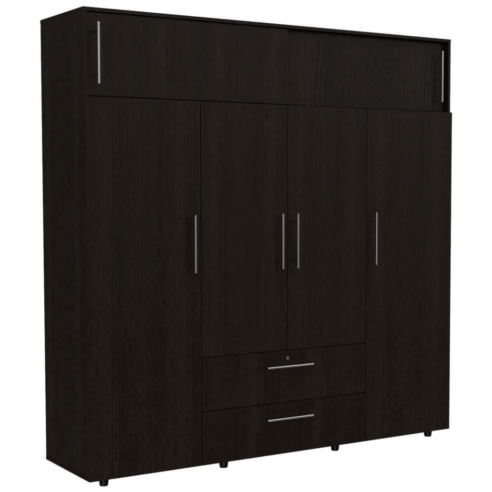 Closet Luque Wengue 200X204cm Con 3 Cajones Con 3 Entrepaños img #1