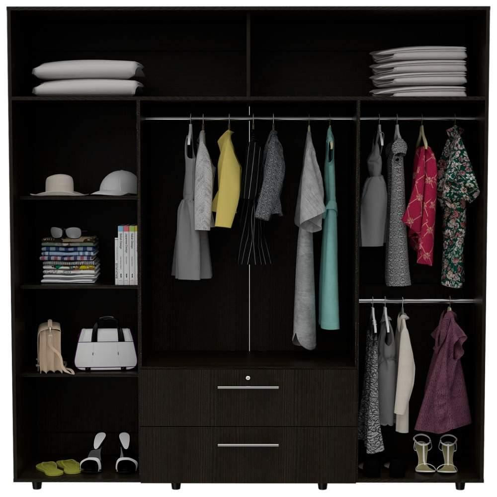 Closet Luque Wengue 200X204cm Con 3 Cajones Con 3 Entrepaños img #2