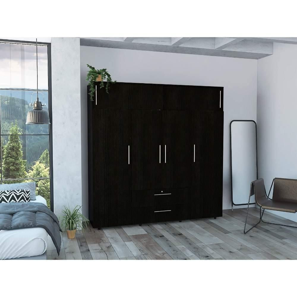 Closet Luque Wengue 200X204cm Con 3 Cajones Con 3 Entrepaños img #3